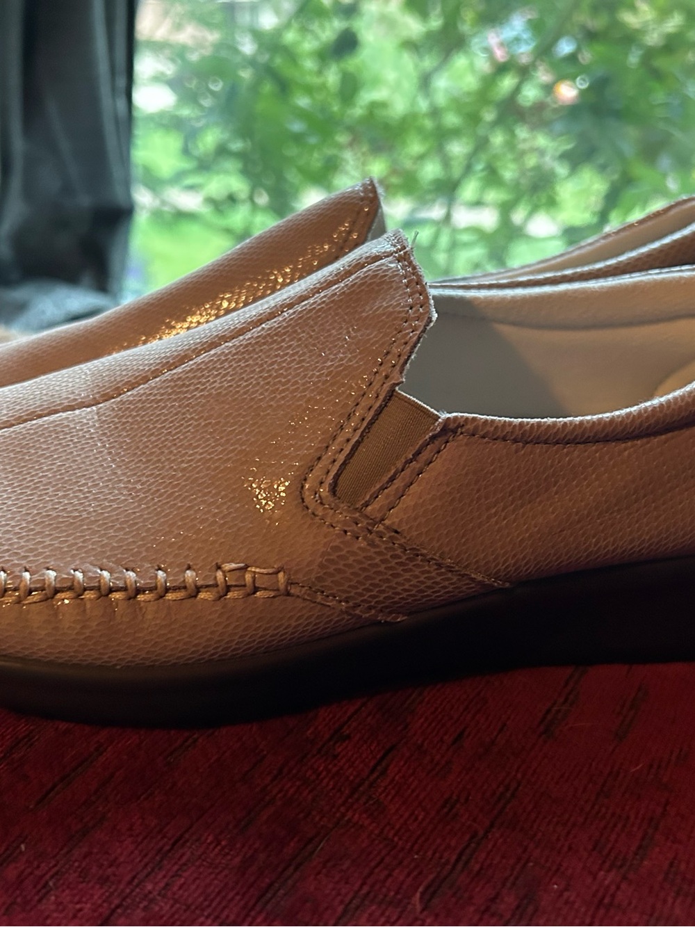 SAS Women's Taupe Slip-On Flats
